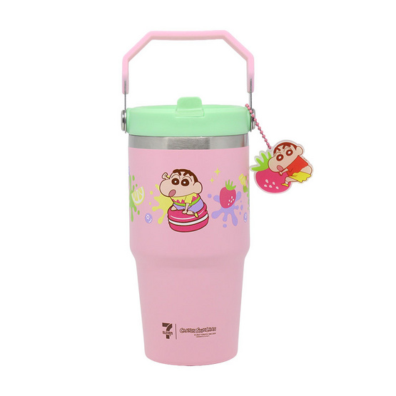 กระบอกน้ำ All Cafe ชินจัง macaron buddy (สีชมพู)22oz.