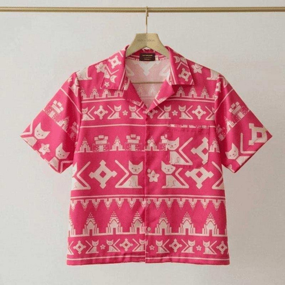 KORAT CAT เสื้อฮาวาย ผ้าไหมอิตาลี Free size