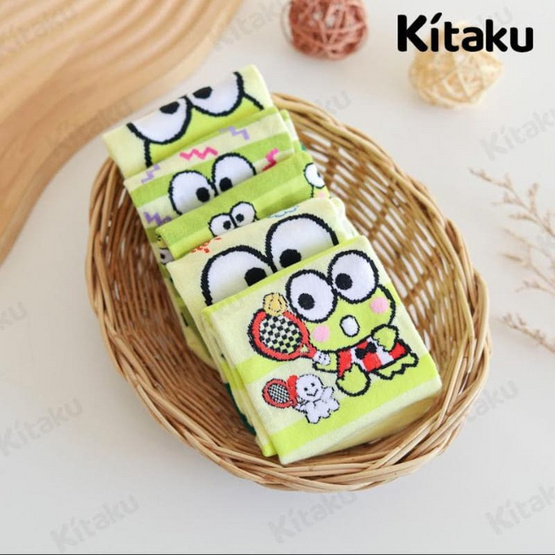 Kitaku Kerokerokeroppi ถุงเท้าข้อสั้น 1 เซต 5 คู่ Free size