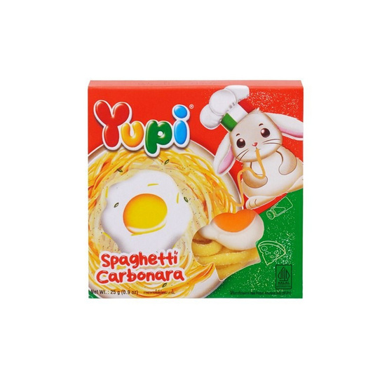 ยูปี้ กัมมี่สปาเก็ตตี้คาโบนาร่า 25 กรัม (แพ็ก 24 ชิ้น)