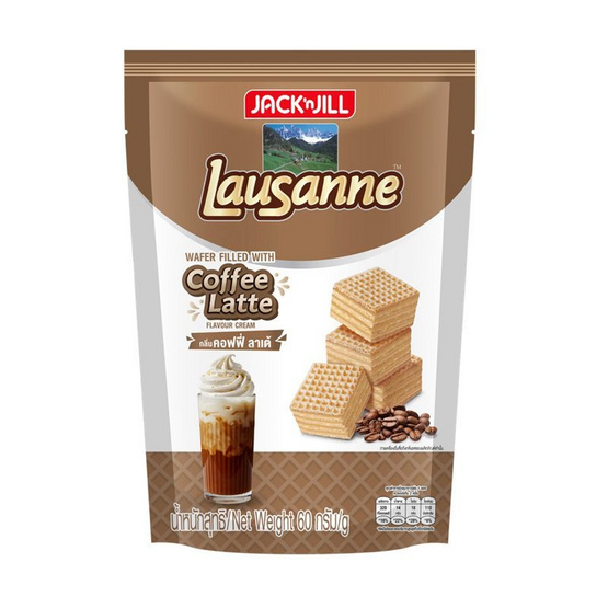 โลซาน เวเฟอร์กลิ่นกาแฟลาเต้ 60 กรัม ( แพ็ก 6 ชิ้น)