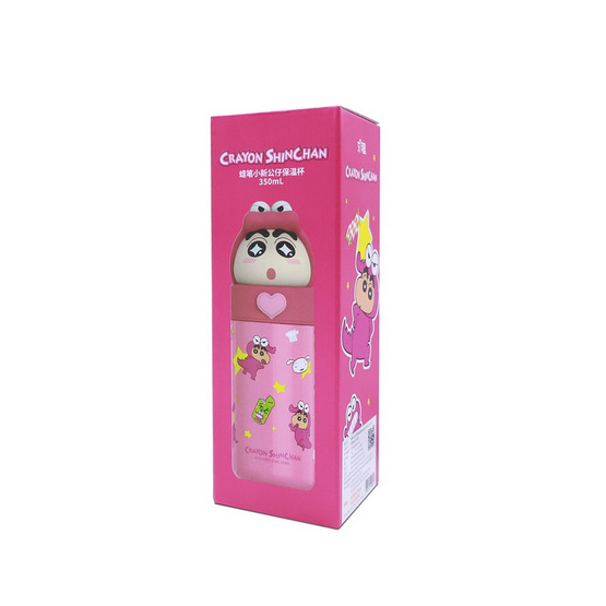 X&W กระบอกน้ำสแตนเลส Caryon Shinchan รุ่นชินจังหัวไดโนเสาร์ 350ml.