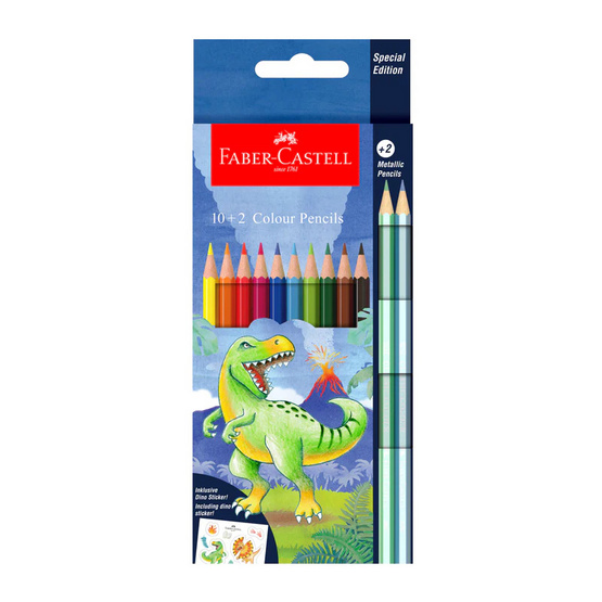 Faber-Castell ดินสอสีไม้ไดโนเสาร์ 12 สี