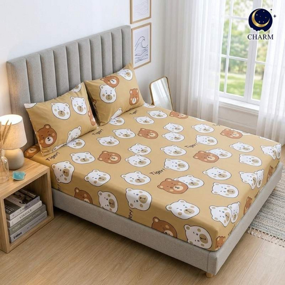 Charm ผ้าปูไม่รวมนวม Tiger Bear 5ft 3pcs