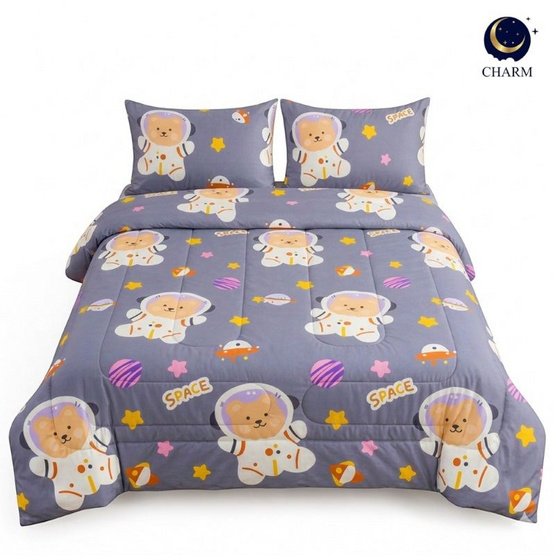 Charm ผ้าปูรวมนวม Galaxy Bear 3.5ft 3pcs