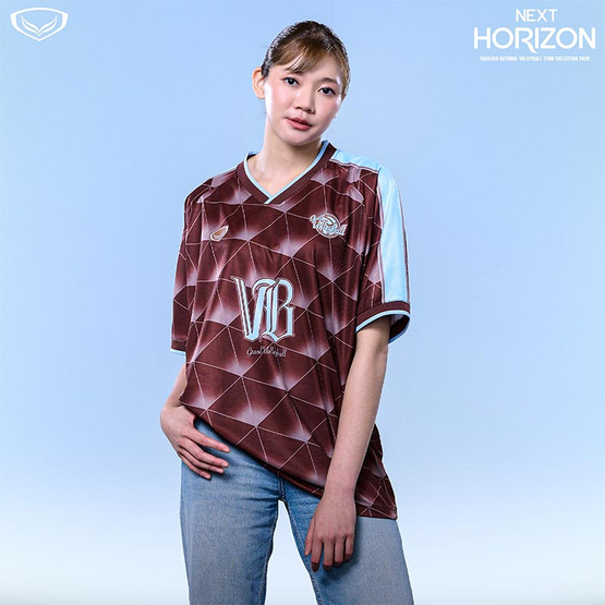 เสื้อลำลอง Grand Volleyball น้ำตาล