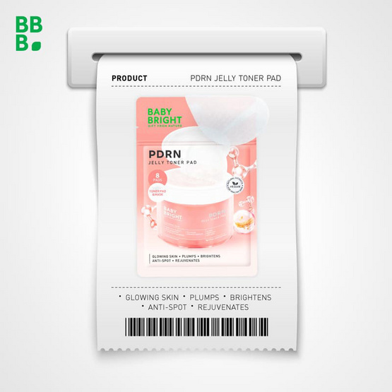 Baby Bright โทนเนอร์แพด PDRN Jelly Toner Pad 8แผ่น (แพ็ก6)