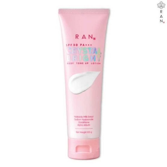 Ran โทนอัพโลชั่น Crystal Bright Body Tone Up Lotion SPF30 PA+++ 100 กรัม