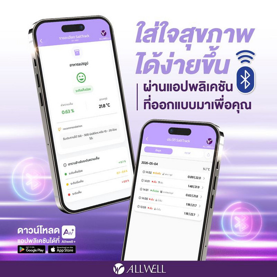 ALLWELL เครื่องวัดความเค็มในอาหาร ขนาดเล็ก รุ่น ALLWELL SaltTrack