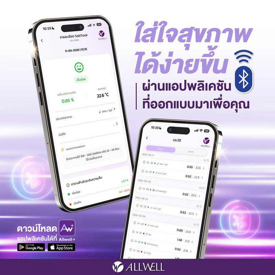 ALLWELL เครื่องวัดความเค็มในอาหาร ขนาดเล็ก รุ่น ALLWELL SaltTrack
