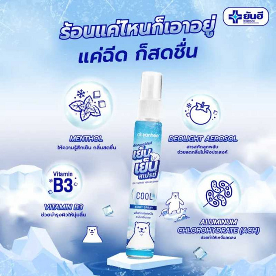 DR. YANHEE บอดี้สเปรย์ YENYEN SPRAY 30ml (แพ็ก 6 ชิ้น)