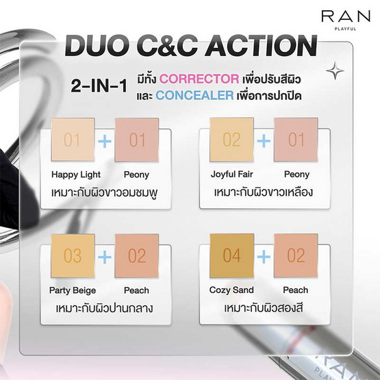 RAN คอนซีลเลอร์และคอเรคเตอร์ Playful C&C Duo 2.6 กรัม