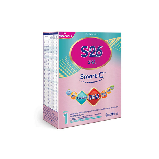 นมผงเอส26 เอสเอ็มเอสมาร์ทซี (สูตร1) 200 กรัม