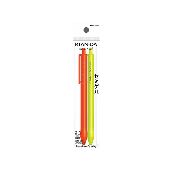 KIAN-DA ปากกาเซมิเจล 0.7 มม. Neon Speed แพ็กคู่ (4 แพ็ก 8 ด้าม)