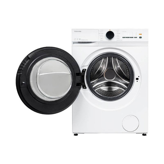 TOSHIBA เครื่องซักอบผ้าฝาหน้า ซัก 8.5 กก. อบ 6 กก. รุ่น TWD-T21BU95UWT(WW)