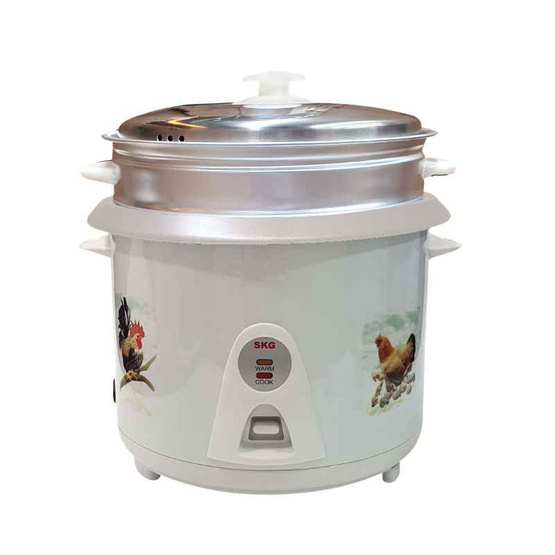 SKG หม้อหุงข้าว มีซึ้งนึ่ง รุ่น SK-122 ขนาด 1 ลิตร (ลายไก่)