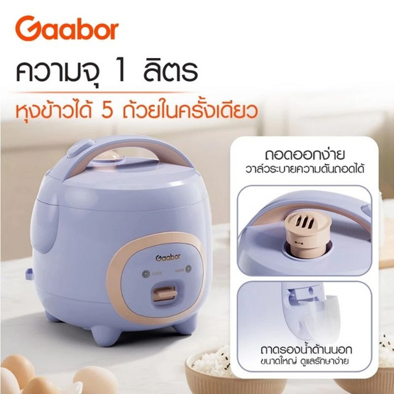 Gaabor หม้อหุงข้าว ขนาด 1 ลิตร รุ่น RC-25M01A