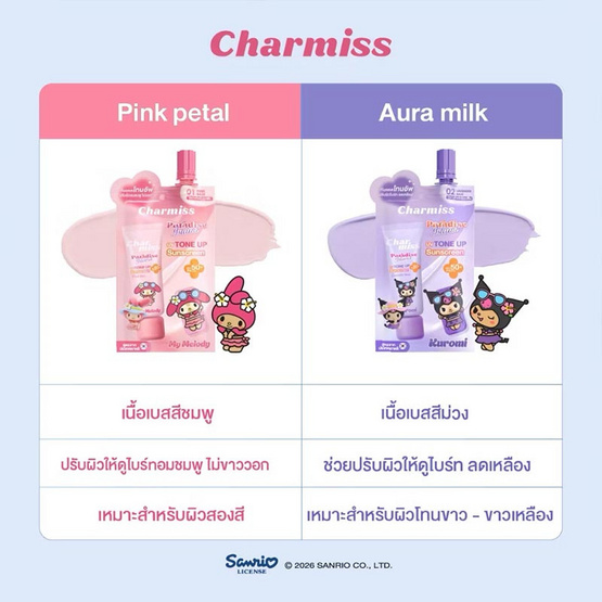 Charmiss โทนอัพ Paradise Island Uv Tone Up Sunscreen SPF50+ PA++ 5 กรัม แพ็ก 6 ชิ้น