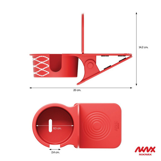 Niknax ที่วางแก้วน้ำแบบหนีบโต๊ะ