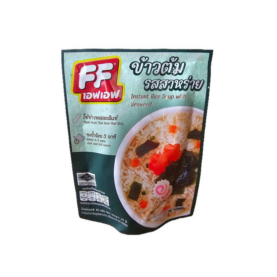 เอฟเอฟข้าวต้มกึ่งสำเร็จรูป รสสาหร่าย 40 กรัม (แพ็ก 10 ซอง)