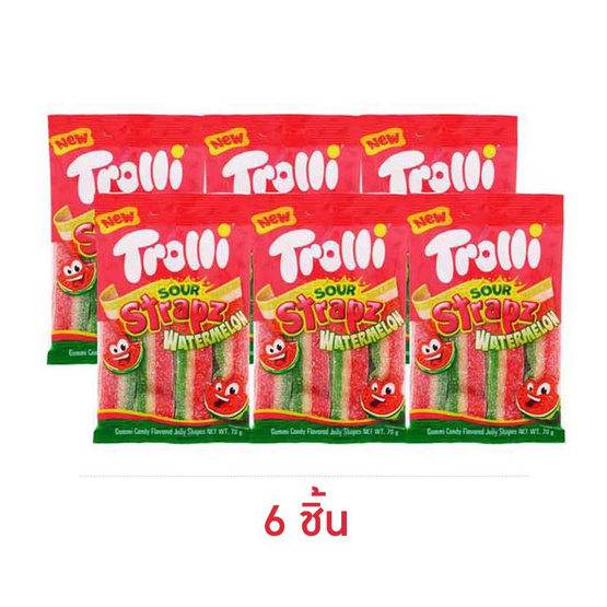 ทรอลลี่ เยลลี่ซาวร์สแตร็ปซ์วอเตอร์เมลอน 70 กรัม