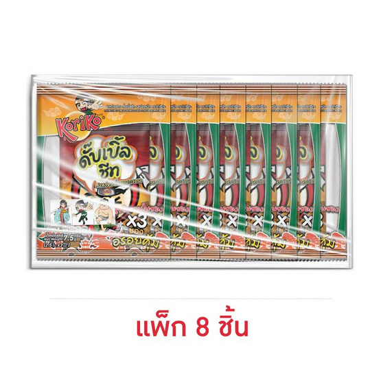 โกริโกะ สาหร่ายย่างดับเบิ้ลชีท รสปลาหมึก 7.5 กรัม (แพ็ก 8 ชิ้น)