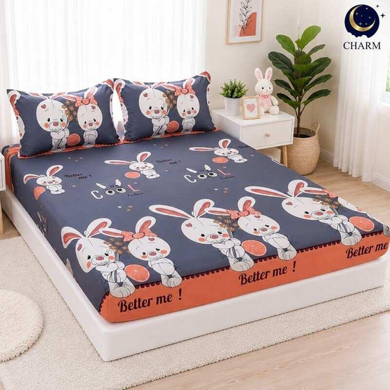 Charm ผ้าปูไม่รวมนวม Sweet Bunnies
