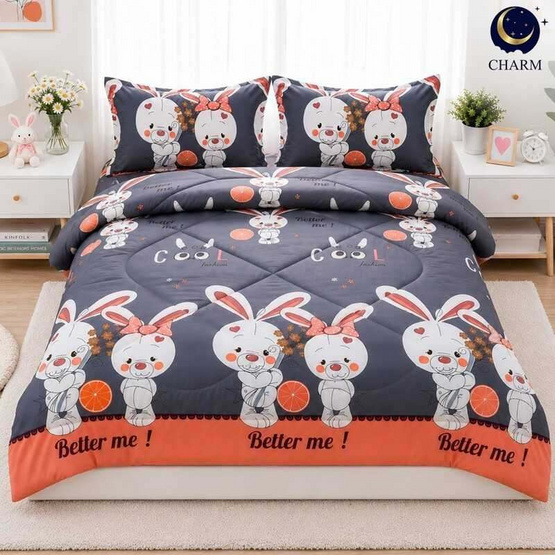 Charm ชุดผ้าปูรวมนวม Sweet Bunnies