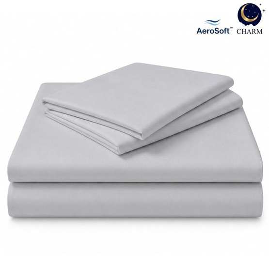CHARM ชุดผ้าปูที่นอน AeroSoft สี Light Grey