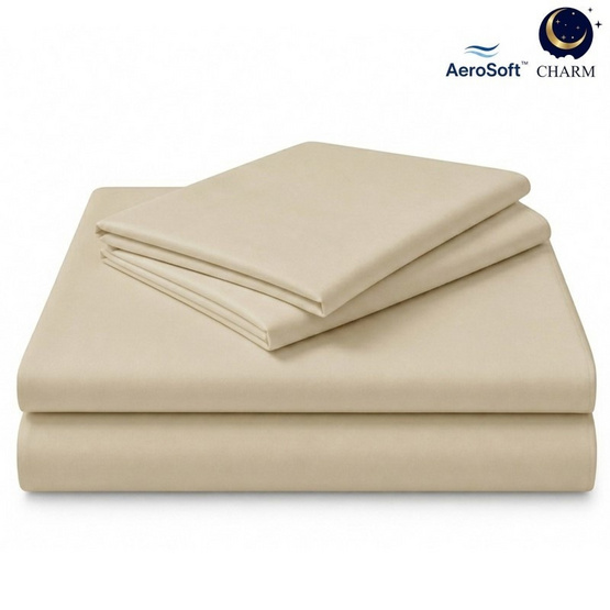 CHARM ชุดผ้าปูที่นอน AeroSoft สี Cream