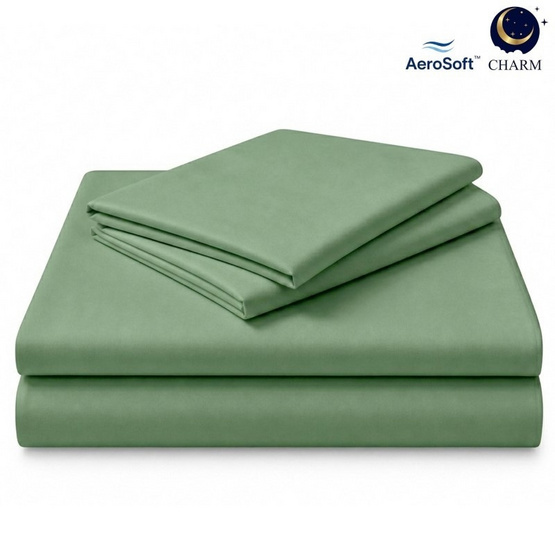 CHARM ชุดผ้าปูที่นอน AeroSoft สี Sage Green