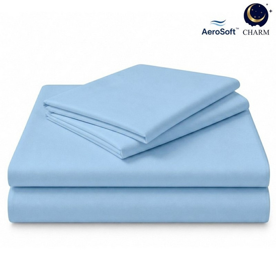 CHARM ชุดผ้าปูที่นอน AeroSoft สี Ocean Blue