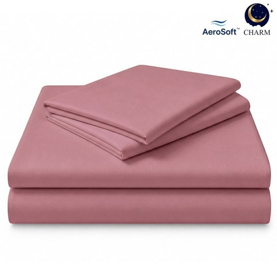 CHARM ชุดผ้าปูที่นอน AeroSoft สี Dusty Pink