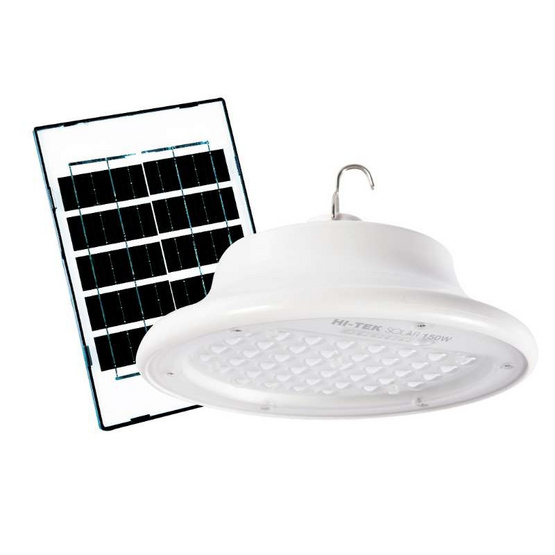 HI-TEK ชุดหลอด LED โซล่า UFO บีมม่า แสงขาว พร้อมรีโมท