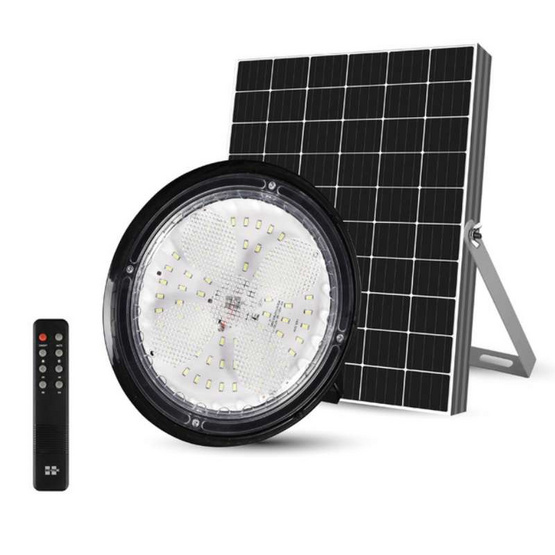 HI-TEK โคมไฟไฮเบย์โซล่าเซล LED  รุ่น ลีโอ แสงขาว