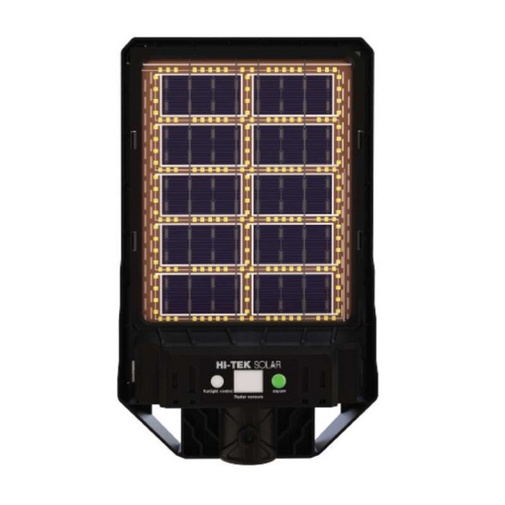 HI-TEK โคมไฟถนน โซล่า LED PHOENIX ชาร์จ 2 ด้าน แสงขาว