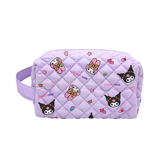 กระเป๋าเครื่องสำอาง My Melody & Kuromi สีม่วง