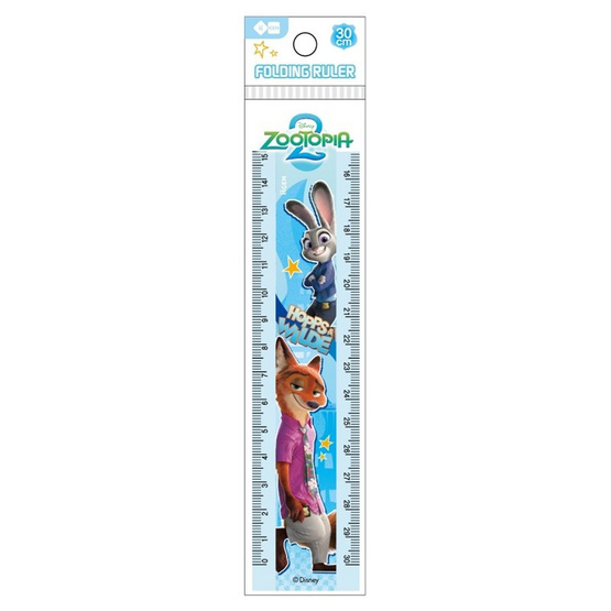 iiGEN ไม้บรรทัดพับได้ 30 ซม. Folding Ruler Zootopia (แพ็ก 4 ชิ้น)