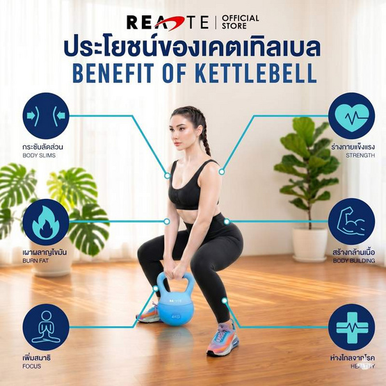 (READTE) Kettlebell 4 KG. แบบนุ่ม