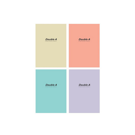 Double A สมุดบันทึก B5 70 แกรม 40 แผ่น Professional ปกคละสี (แพ็ก 4 เล่ม)