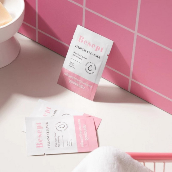 Besept ผลิตภัณฑ์ทําความสะอาดจุดซ่อนเร้น Feminine Cleanser 3 ml. (แพ็ก 10 ซอง)