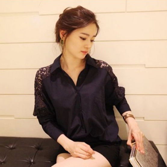 Forever25-B123-เสื้อชีฟองคอปก