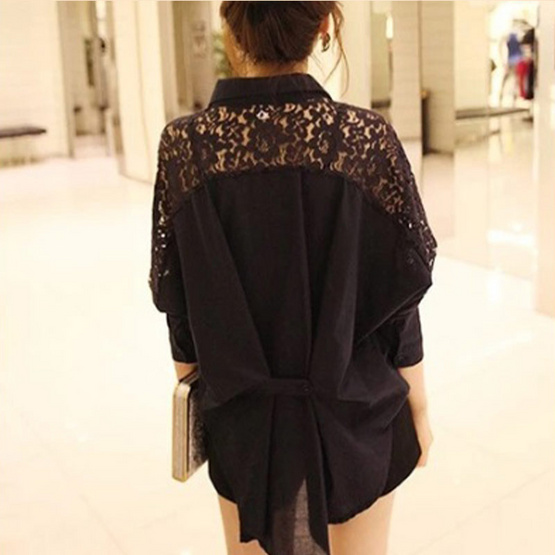 Forever25-B123-เสื้อชีฟองคอปก