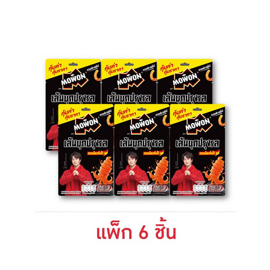 โมวอน เส้นบุกปรุงรสซอสเผ็ด กลิ่นไก่ 54 กรัม (แพ็ก 6 ชิ้น)