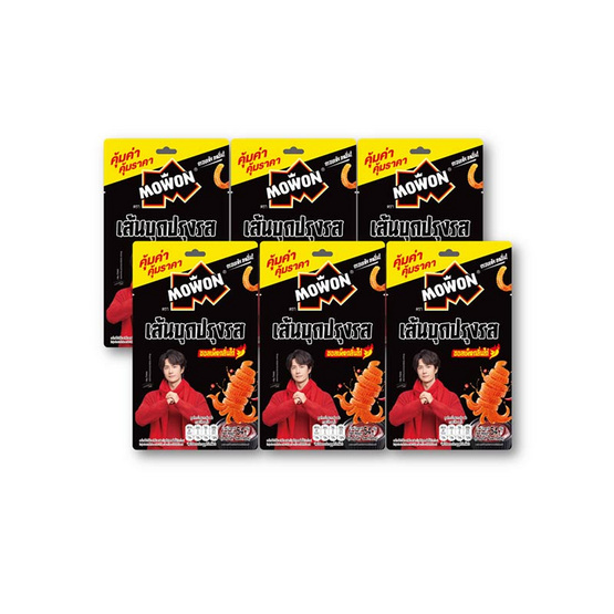โมวอน เส้นบุกปรุงรสซอสเผ็ด กลิ่นไก่ 54 กรัม (แพ็ก 6 ชิ้น)