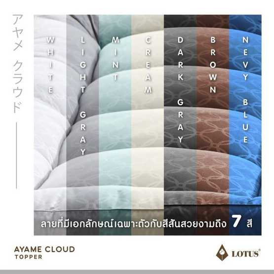 LOTUS ท็อปเปอร์ รุ่น Ayame cloud สี Cream