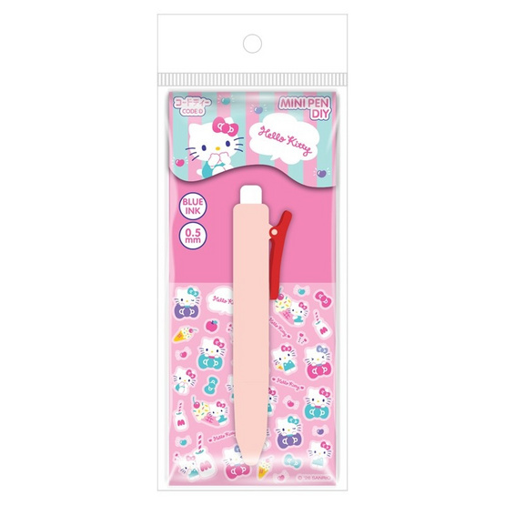 CODE:D ปากกาเจลมินิ DIY 0.5 มม. Sanrio ด้ามคละลาย (แพ็ก 4 ด้าม)