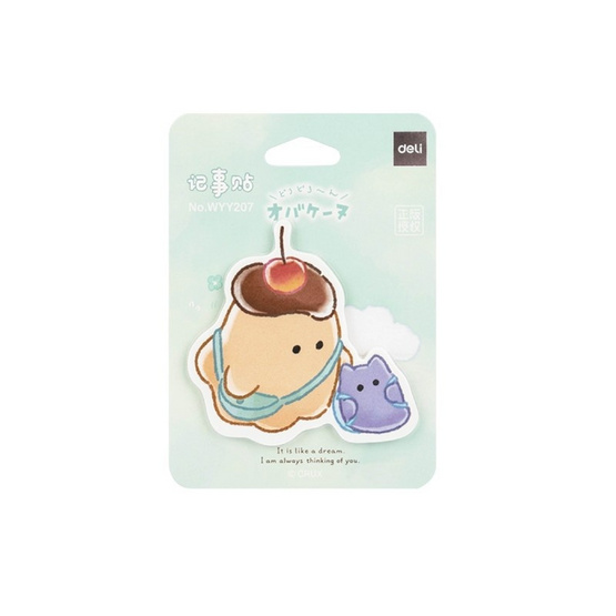 Deli x Obakenu กระดาษโน้ต 30แผ่น 80gsm No.YY207 คละลาย (แพ็ก 6 ชุด)