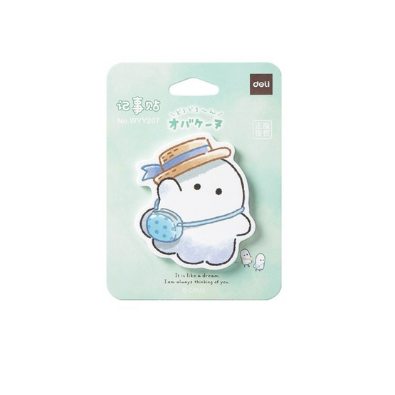 Deli x Obakenu กระดาษโน้ต 30แผ่น 80gsm No.YY207 คละลาย (แพ็ก 6 ชุด)