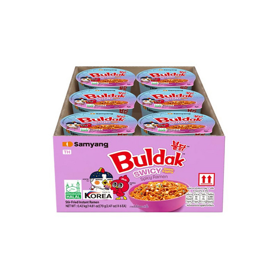 ซัมยังคัพ สไปซี่ราเมง รสสไวซี่ 75 กรัม (แพ็ก 6 ถ้วย)